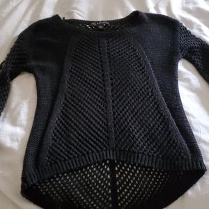 Women's black see through sweater